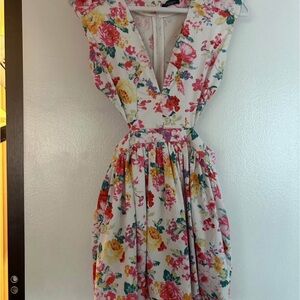 AS SEEN ON VANDERPUMP RULES: Multicolor Floral A-Line Mini Dress